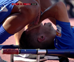 DINAMO - VOLUNTARI. FOTO A părăsit terenul în lacrimi după o lovitură dureroasă, fără minge!