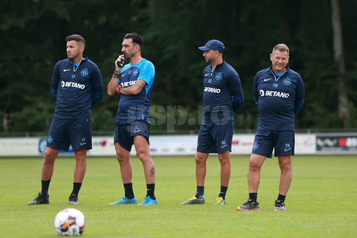 „Să consemnați cu exactitate cine a câștigat!” » SHOW cu MM, Charalabous și Mache la fotbal-tenis, în cantonamentul FCSB