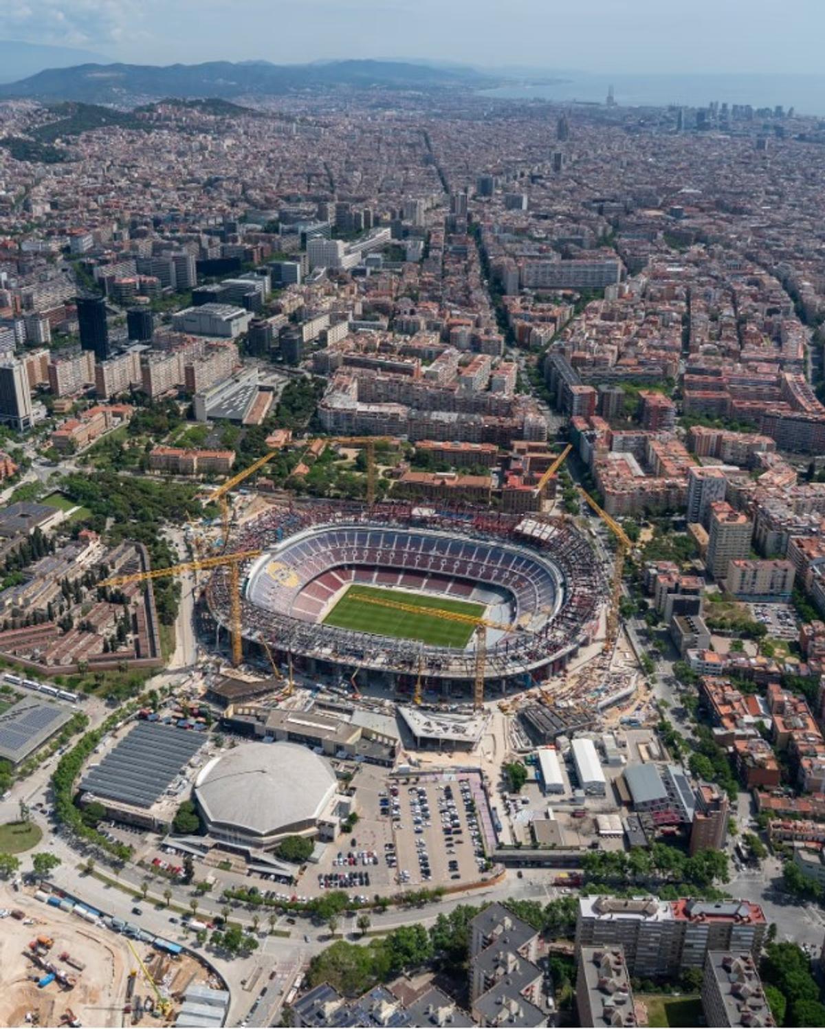 Cum arată Camp Nou după doi ani de lucrări. Foto: Instagram @433