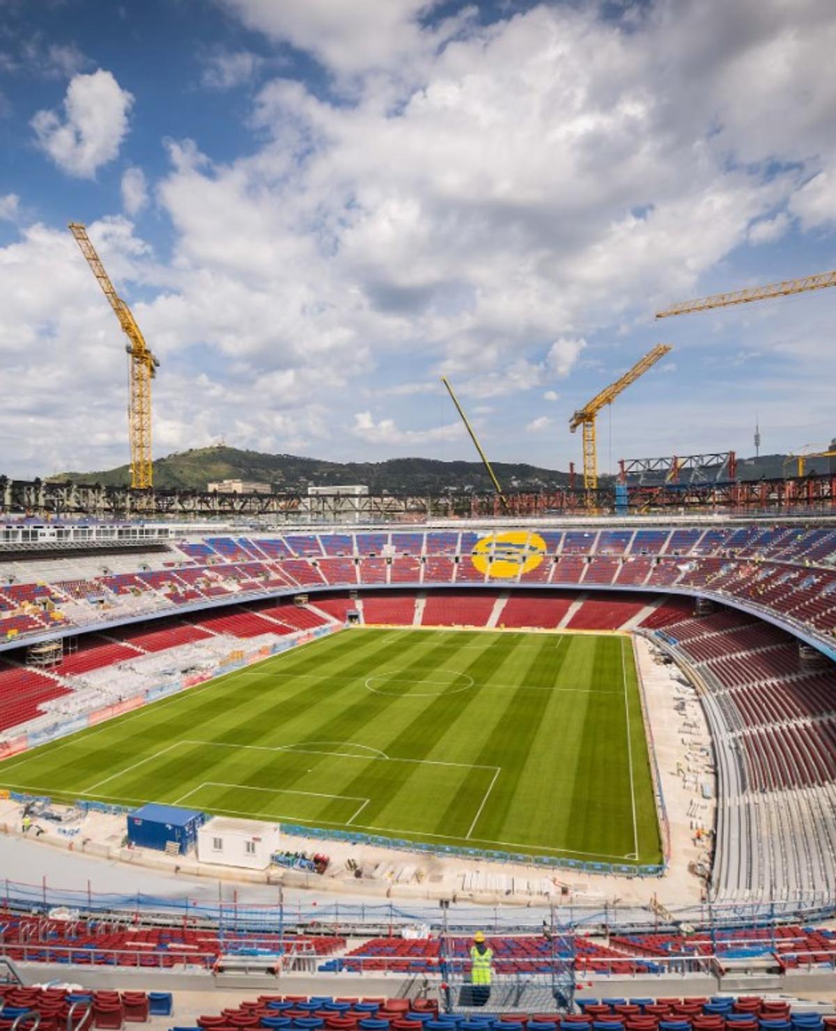 Cum arată Camp Nou după doi ani de lucrări. Foto: Instagram @433