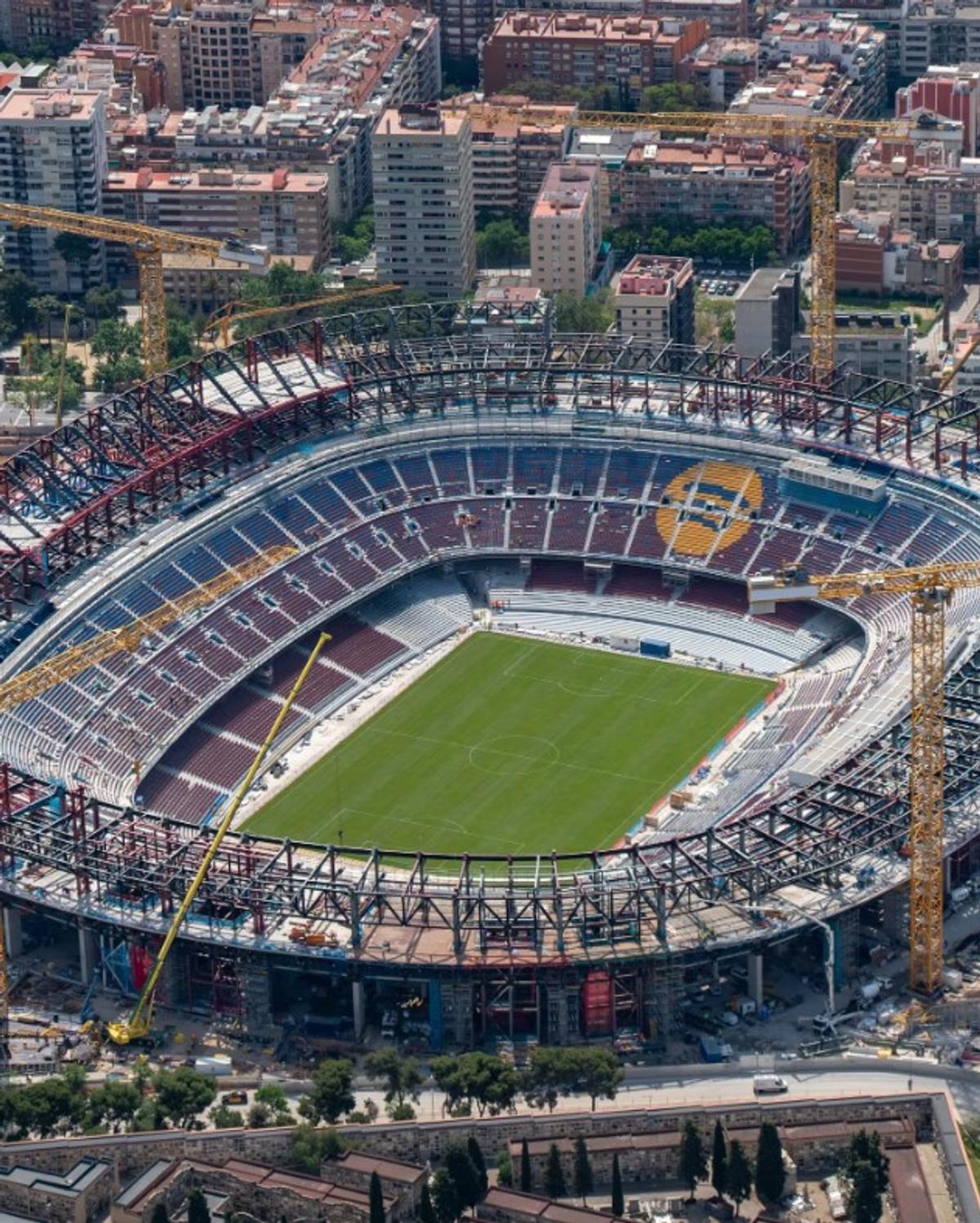 Stadiul actual al lucrărilor de reconstrucție ale Spotify Camp Nou, pe care Barcelona va reveni pe 10 august