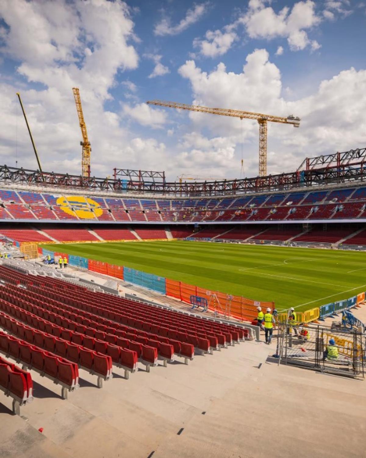 Cum arată Camp Nou după doi ani de lucrări. Foto: Instagram @433