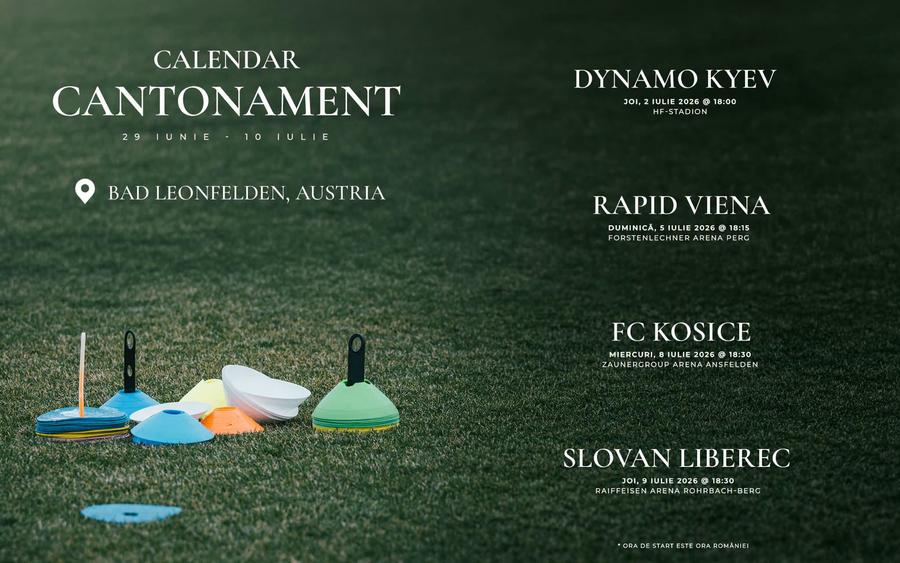 Program Rapid în cantonamentul din Austria // foto: Facebook Rapid, adversari unul și unul în cantonamentul din Austria! Și Universitatea Cluj va fi cu ochii pe un meci