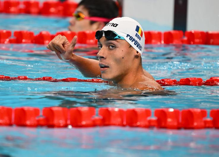 David Popovici, serii la 200m liber la Jocurile Olimpice/ foto Raed Krishan (GSP)