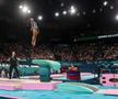 Simone Biles, în timpul calificărilor de gimnastică de la JO