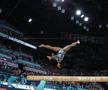 Simone Biles, în timpul calificărilor de gimnastică de la JO