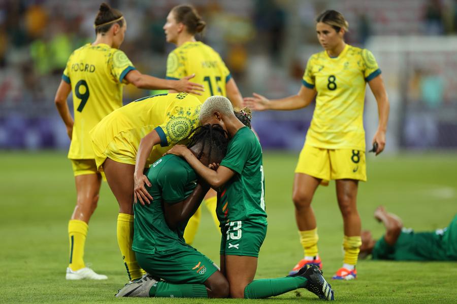 Australia - Zambia, foto: Getty Images SHOW total într-un meci de fotbal feminin la Jocurile Olimpice! S-au marcat 11 goluri