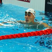 David Popovici, după seriile la 200 m liber în bazinul din Singapore / FOTO: Roxana Fleșeru (GSP.ro)