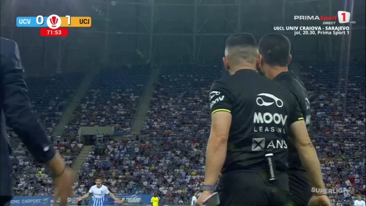 Mihai Rotaru a intrat în direct după Craiova - U Cluj și a început să vorbească în limba arabă: „Shabab”