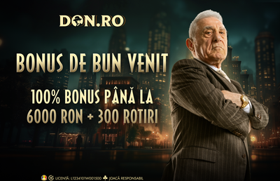 Bonus de bun venit în 3 reprize pe Don.ro