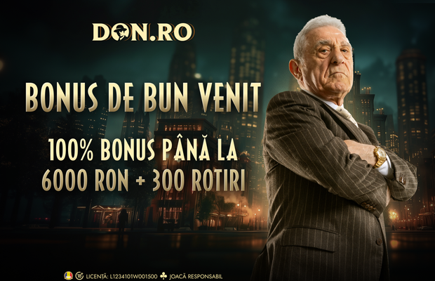 Bonus de bun venit în 3 reprize pe Don.ro