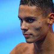 David Popovici, după seriile la 200 m liber în bazinul din Singapore / FOTO: GettyImages