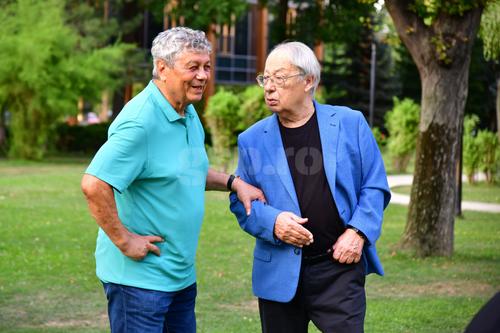 Ovidiu Ioanițoaia și Mircea Lucescu. Foto: Cristi Preda (GSP)