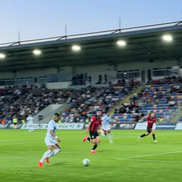 Cum arată Skonto Stadium, solicitat la maximum înaintea duelului cu FCSB // Captură foto: Facebook @Riga Football Club