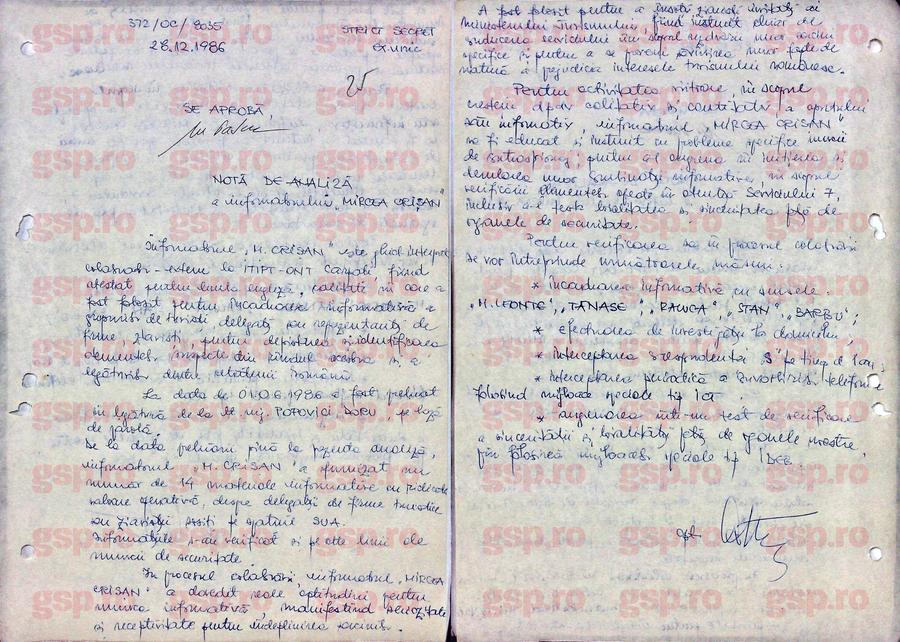 Iată DOSARUL COMPLET de la Securitate al lui Dan Șucu, informatorul „Mircea Crișan”: „Voi respecta toate indicațiile” + „Timid, greoi în gândire, bâlbâit. Un mediocru necesar!”