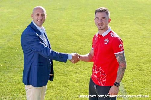 Deian Sorescu (dreapta), alături de directorul sportiv Rufo Collado // foto: Facebook @ FC DINAMO BUCURESTI