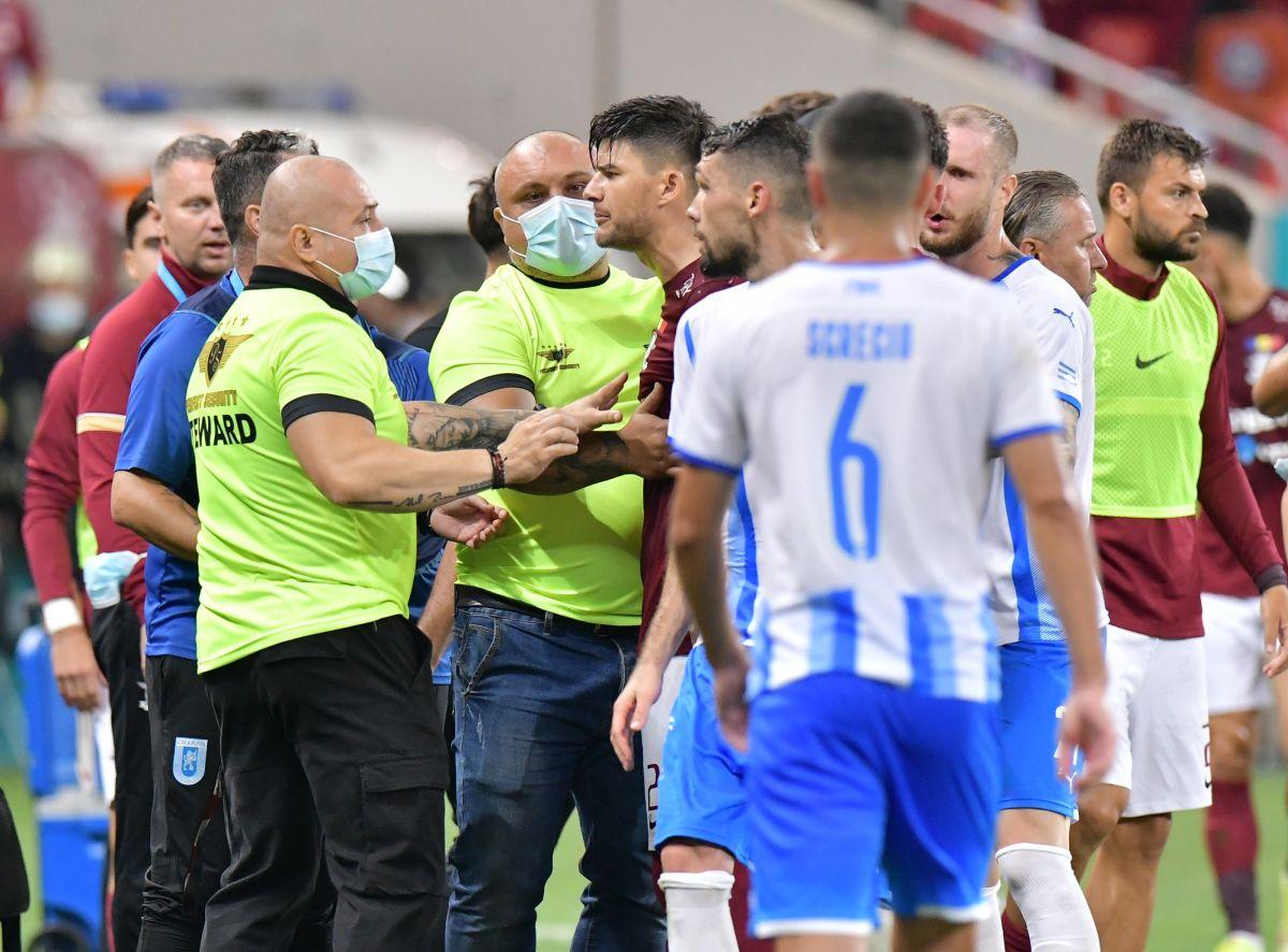 „Gest inconștient!” » Probleme cu fanii în Rapid - CSU Craiova! Săpunaru, apel către galerie