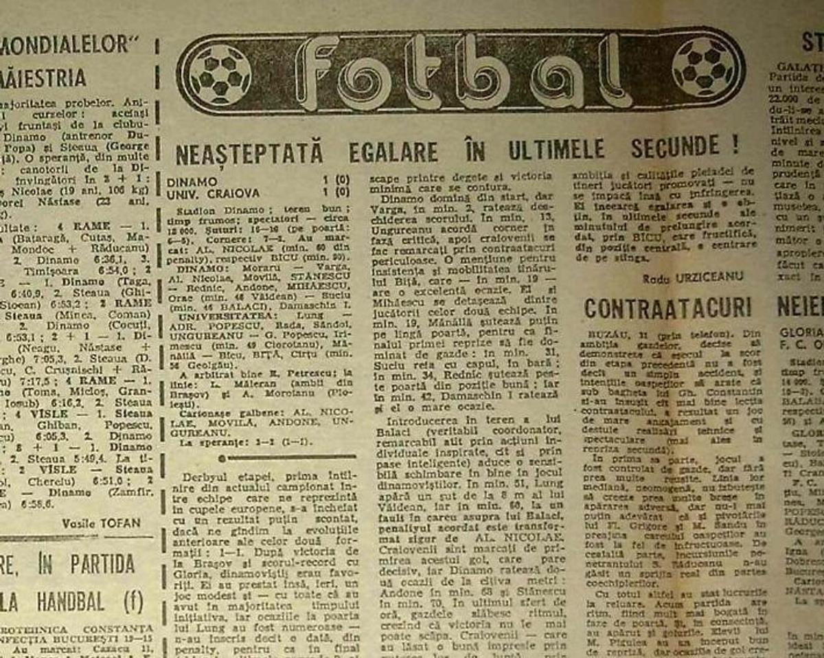 36 de ani de la transferul care a îndoliat Oltenia: Balaci la Dinamo! A vrut să se răzbune pe Craiova, dar marcat un singur gol și a bifat o rușine istorică