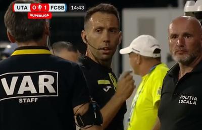 Mihai Stoica, răbufnire după penalty-ul dictat cu VAR în UTA - FCSB: „A început treaba!” + fază asemănătoare reclamată de oaspeți