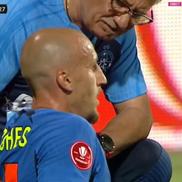 Vlad Chiricheș, accidentare în UTA - FCSB / FOTO: Captură TV @Digi Sport 1