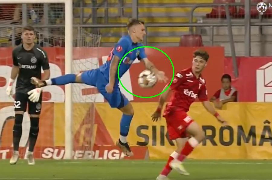 FOTO: Captură TV @Orange Sport 1 UTA i-a luat și punctele, și vedetele! FCSB, prima înfrângere a sezonului, într-un meci încheiat în 9! Clasamentul ACUM