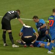 Vlad Chiricheș, accidentare în UTA - FCSB / FOTO: Captură TV @Digi Sport 1