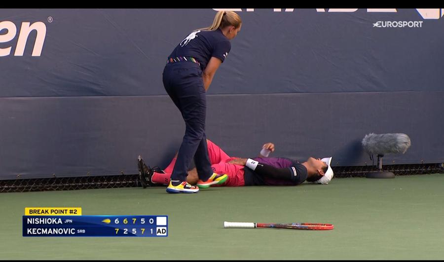 Imaginile disperării la US Open! A căzut pe teren și n-a mai putut continua