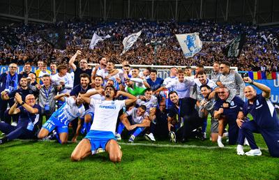 Fiesta pe gazon, după ce Universitatea Craiova a obținut calificarea istorică în Conference League