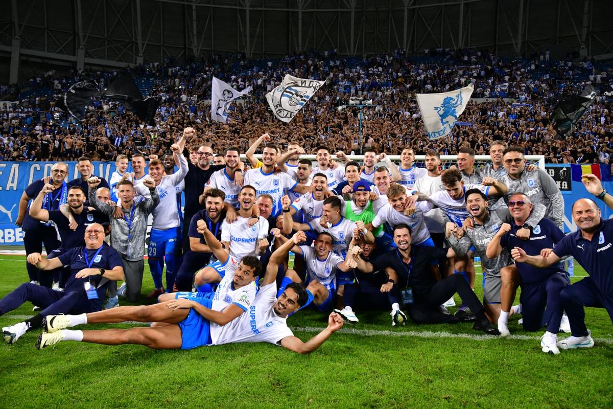 Fiesta pe gazon, după ce Universitatea Craiova a obținut calificarea istorică în Conference League