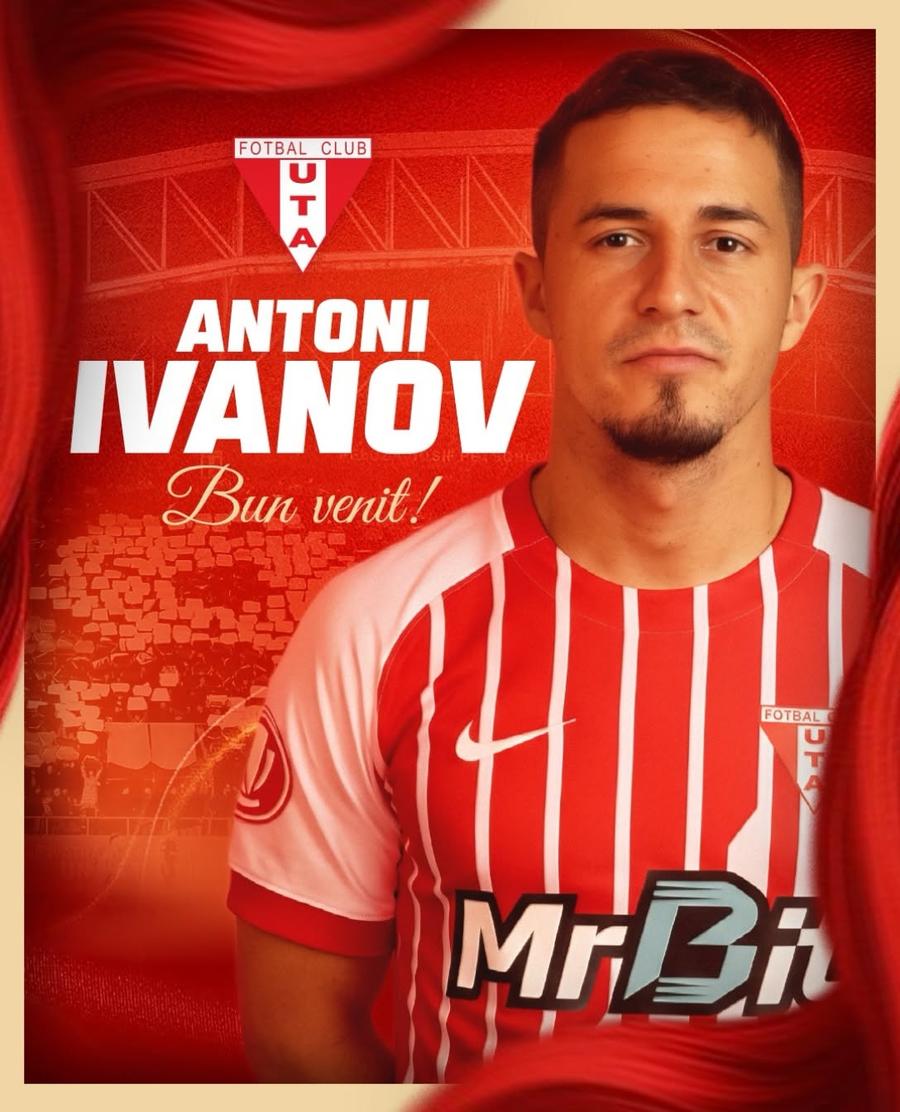 Antoni Ivanov, prezentat oficial la UTA // Foto: Instagram Întăriri pentru Adrian Mihalcea, înainte de FCSB: „Bine ai venit!”