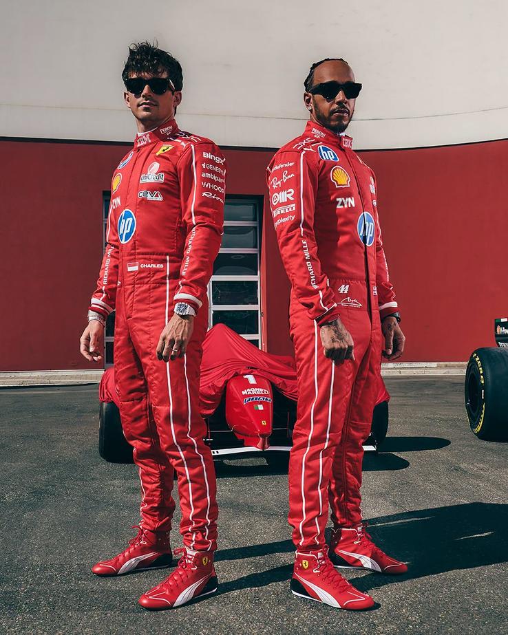 Costume și mașini speciale pentru piloții Ferrari la Marele Premiu al Italiei // FOTO: facebook @Scuderia Ferrari HP