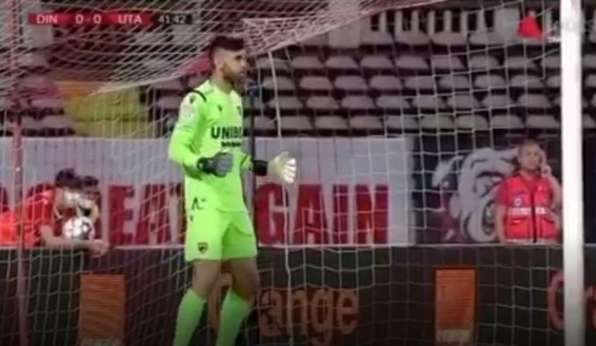 În timpul meciului dintre Dinamo și UTA, încheiat cu victoria arădenilor, 1-0, Look Sport, unul dintre posturile TV care a transmis meciul, a comis o gafă de zile mari. Captură @ Look Sport