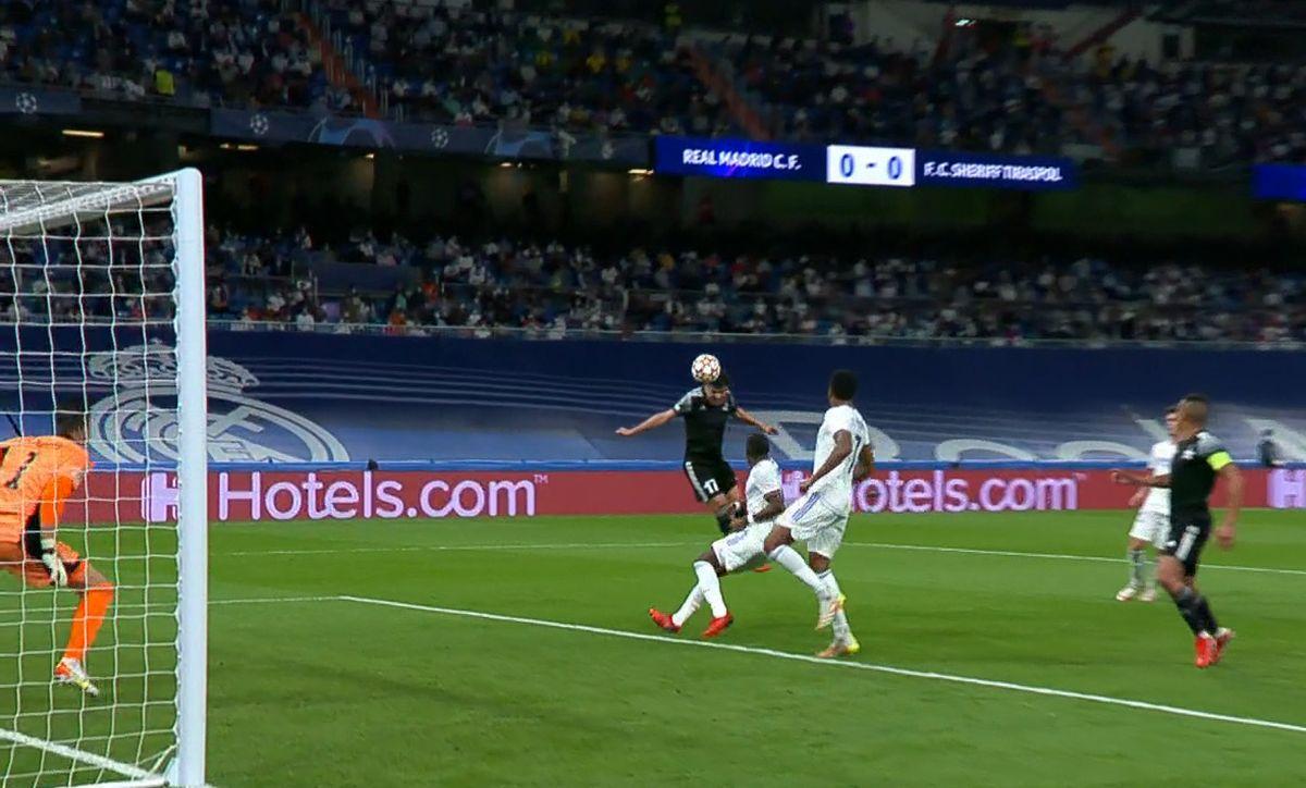 Sheriff, gol în poarta lui Real Madrid / FOTO: Capturi @Telekom Sport