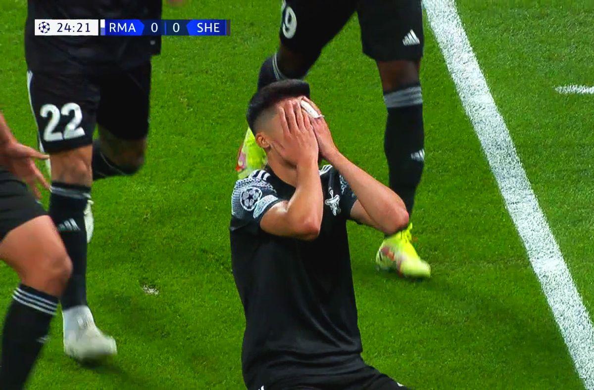 Sheriff, gol în poarta lui Real Madrid / FOTO: Capturi @Telekom Sport