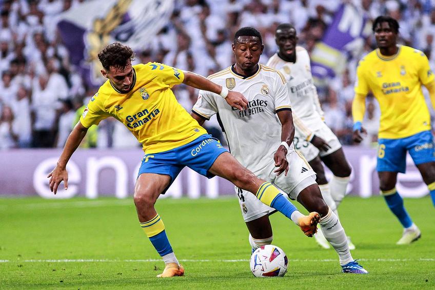 David Alaba, în alb, s-a accidentat cu Las Palmas // foto: Imago Images
