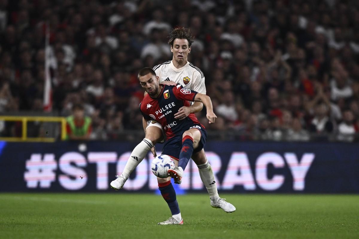 Genoa genială: meci perfect cu AS Roma, 4-1 » Radu Drăgușin, pasă de gol în fața lui Jose Mourinho