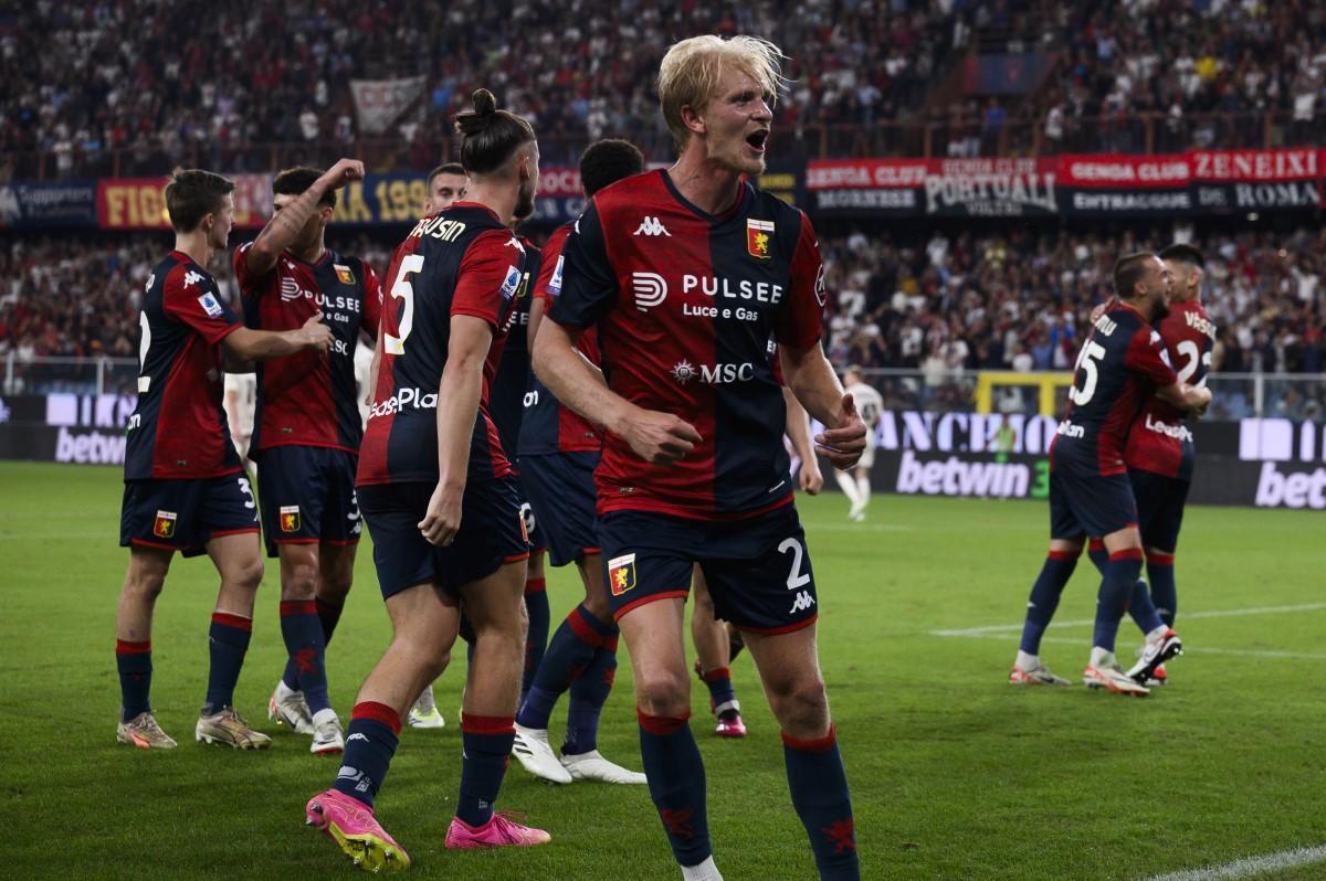 Genoa genială: meci perfect cu AS Roma, 4-1 » Radu Drăgușin, pasă de gol în fața lui Jose Mourinho