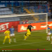 Gafa lui Buzbuchi din Farul - Unirea Slobozia. FOTO: captură Prima Sport