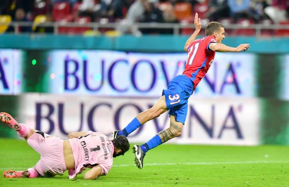 Impact instant în FCSB - Oțelul! A scos penalty la 75 de secunde după ce a fost trimis de Becali pe teren