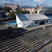 Așa arată stadionul Corvinului Hunedoara înainte de demolare // foto: facebook @FC Corvinul 1921 Hunedoara