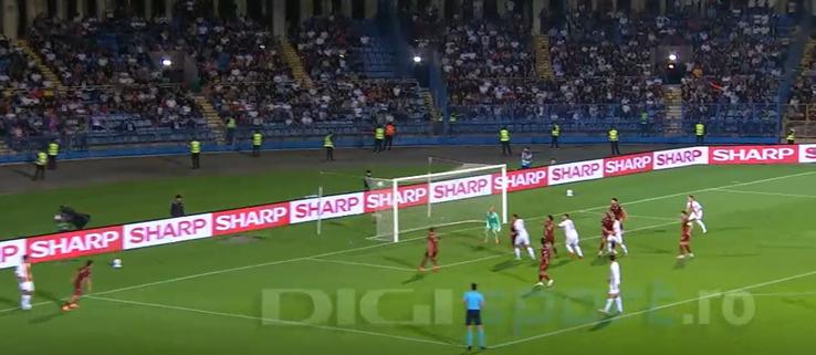Risto Radunovic, pasă de gol în Armenia - Muntenegru / FOTO: captură @Digi Sport
