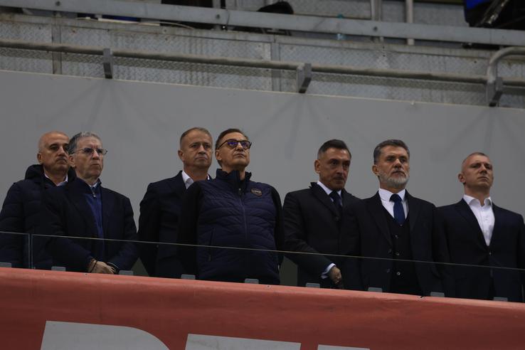 De la stânga la dreapta: Felix Grigore, Valeriu Argăseală, Gabriel Bodescu, Andrei Vochin, Ilie Dumitrescu, Lucian Burchel, Radu Vișan // Foto: GSP