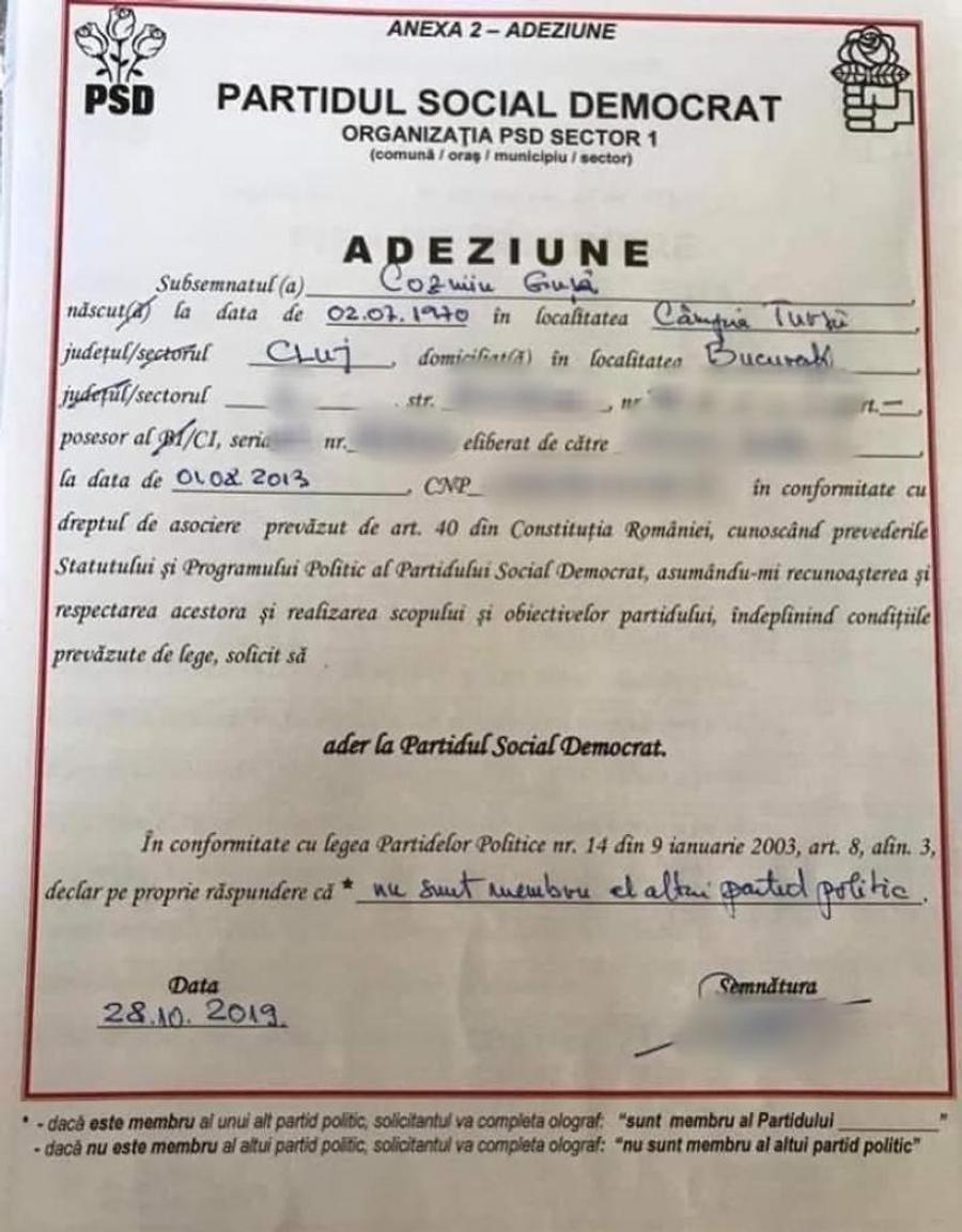 FOTO Cozmin Gușă, președintele Federației Române de Judo, s-a înscris în PSD! S-a pozat cu primarul Tudorache și cu Paul Stănescu