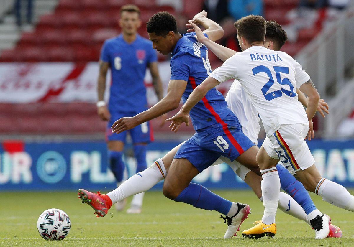 Jude Bellingham vs. naționala României (amical Anglia - România, iunie 2021)
