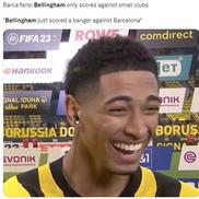 Fanii Barcelonei: Bellingham înscrie doar contra echipelor mici
*Bellingham tocmai a înscris un supergol contra Barcelonei*