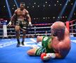 Tyson Fury, pus la pământ în runda a 3-a de Francis Ngannou. Foto: Guliver/GettyImages
