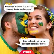 Cele mai tari glume după ce Vinicius a pierdut Balonul de Aur în fața lui Rodri, foto: GSP