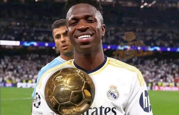Cele mai tari glume apărute despre Balonul de Aur după ce Vinicius a pierdut trofeul » Și o rivală din Spania a reacționat
