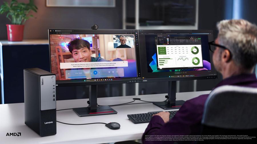 Lenovo redefinește productivitatea și creativitatea cu noua generație de PC-uri Copilot+ ThinkCentre echipate cu procesoare AI AMD Ryzen