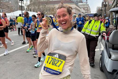 Barbora Strycova după maratonul de la Boston 2026 Foto: Instagram